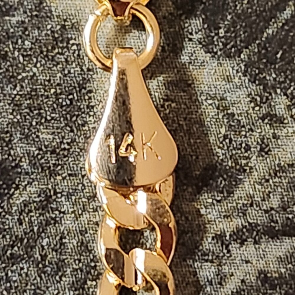 14k Solid Gold Plated Bracelet. - image 2